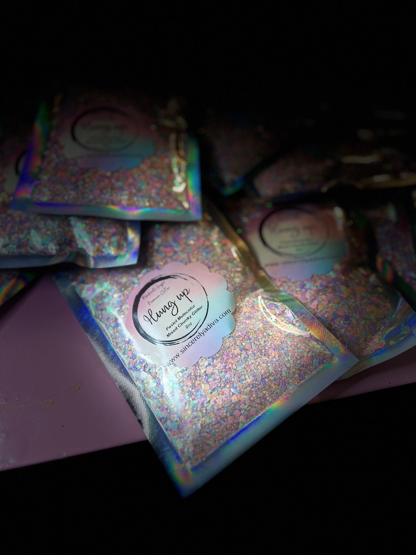Hung Up/ 2oz mylar bag of Chunky Glitter Mix