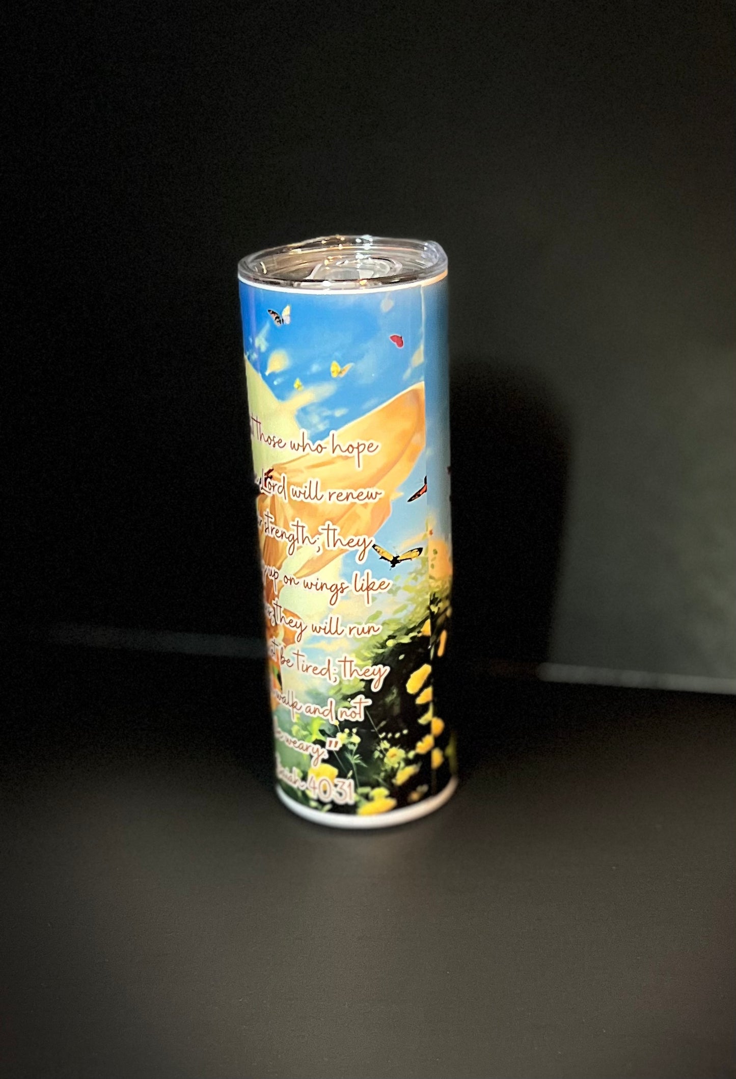 Isaiah 40:31 20oz holographic stainless Steel tumbler