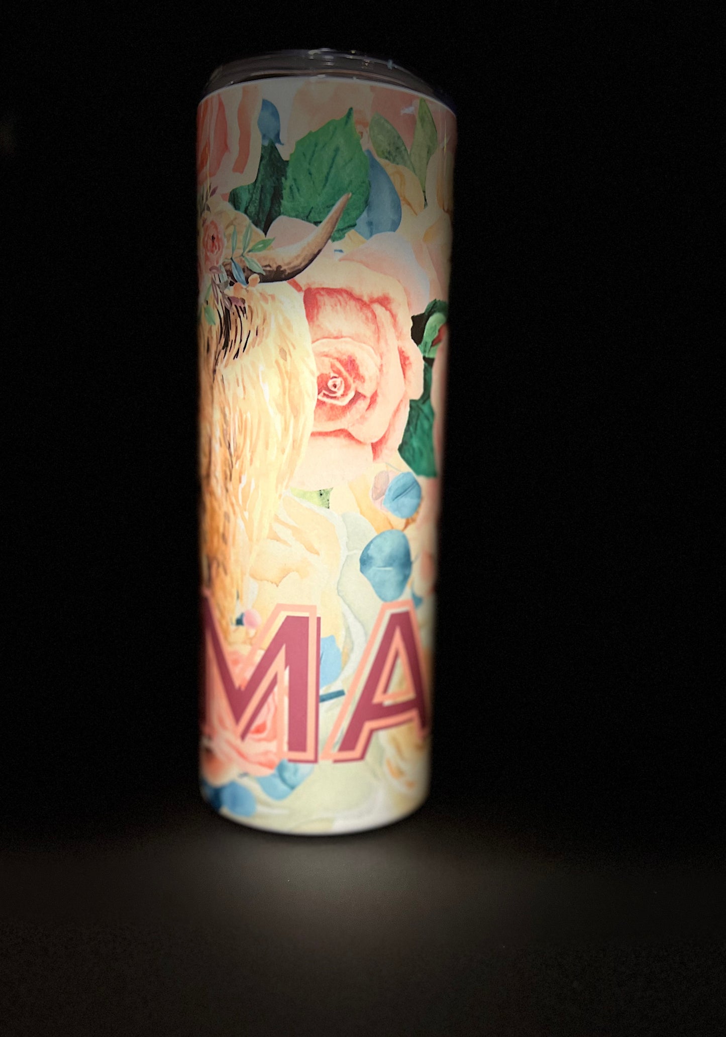 MaMa Highland Cow 20oz stainless steel tumbler