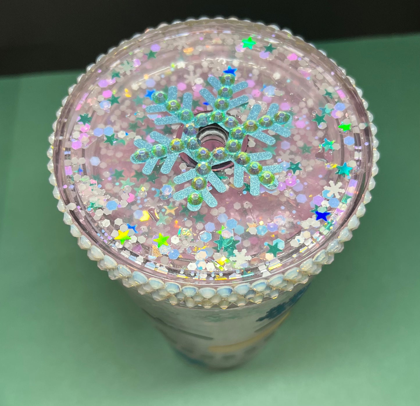 Let It Snow Bling 16oz acrylic tumbler