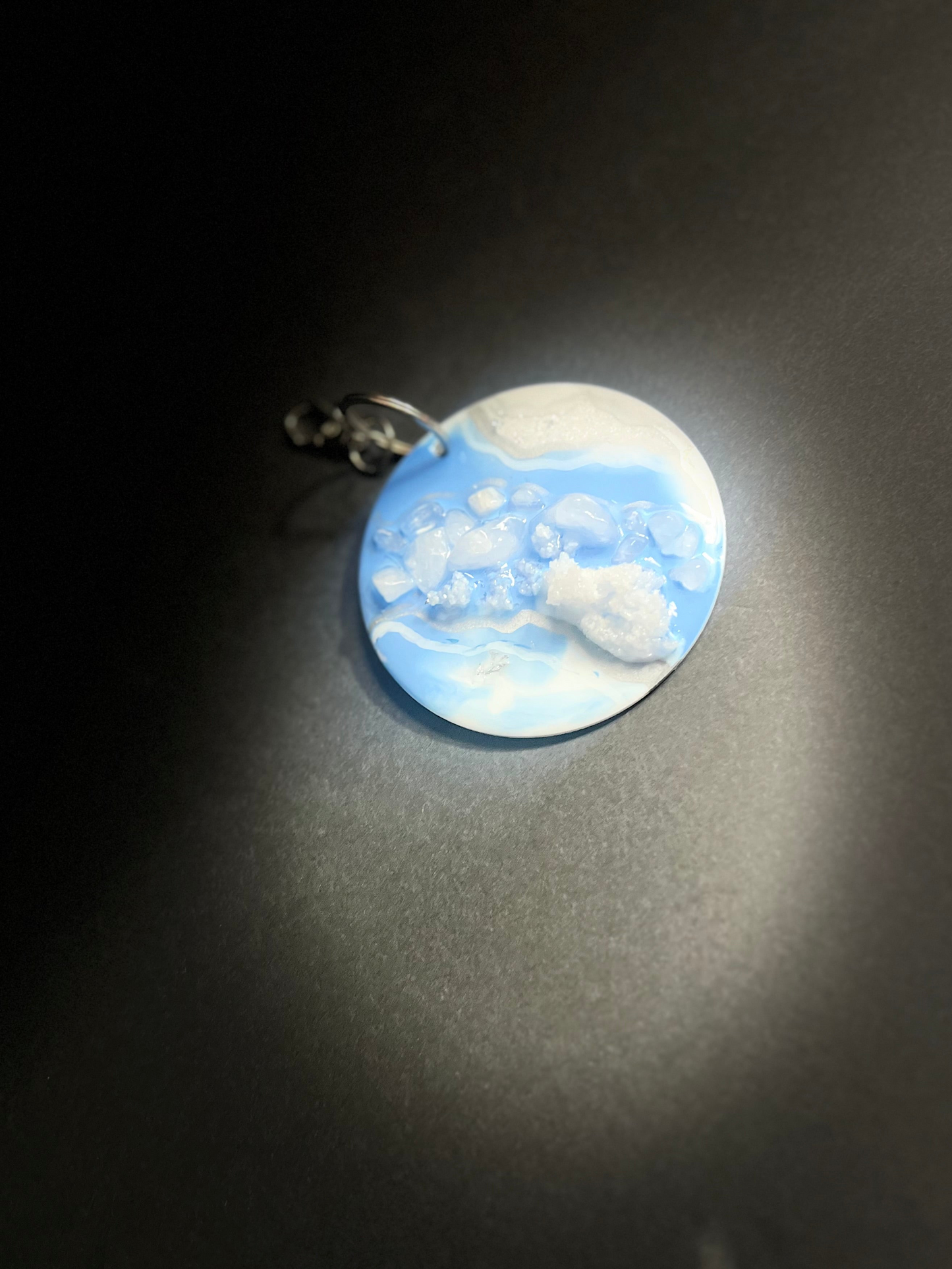 Ocean Me Please Geode Keychain