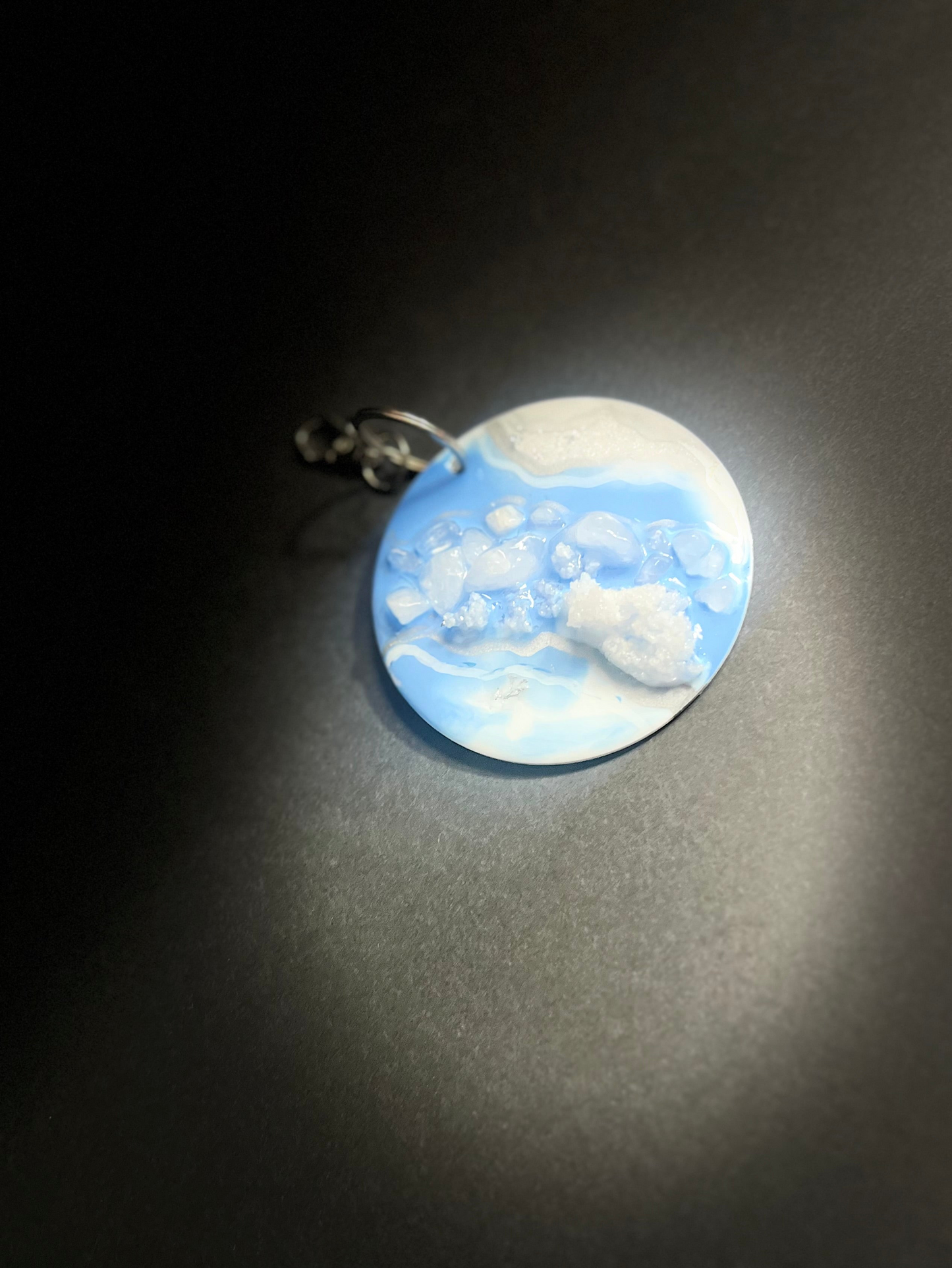 Ocean Me Please Geode Keychain