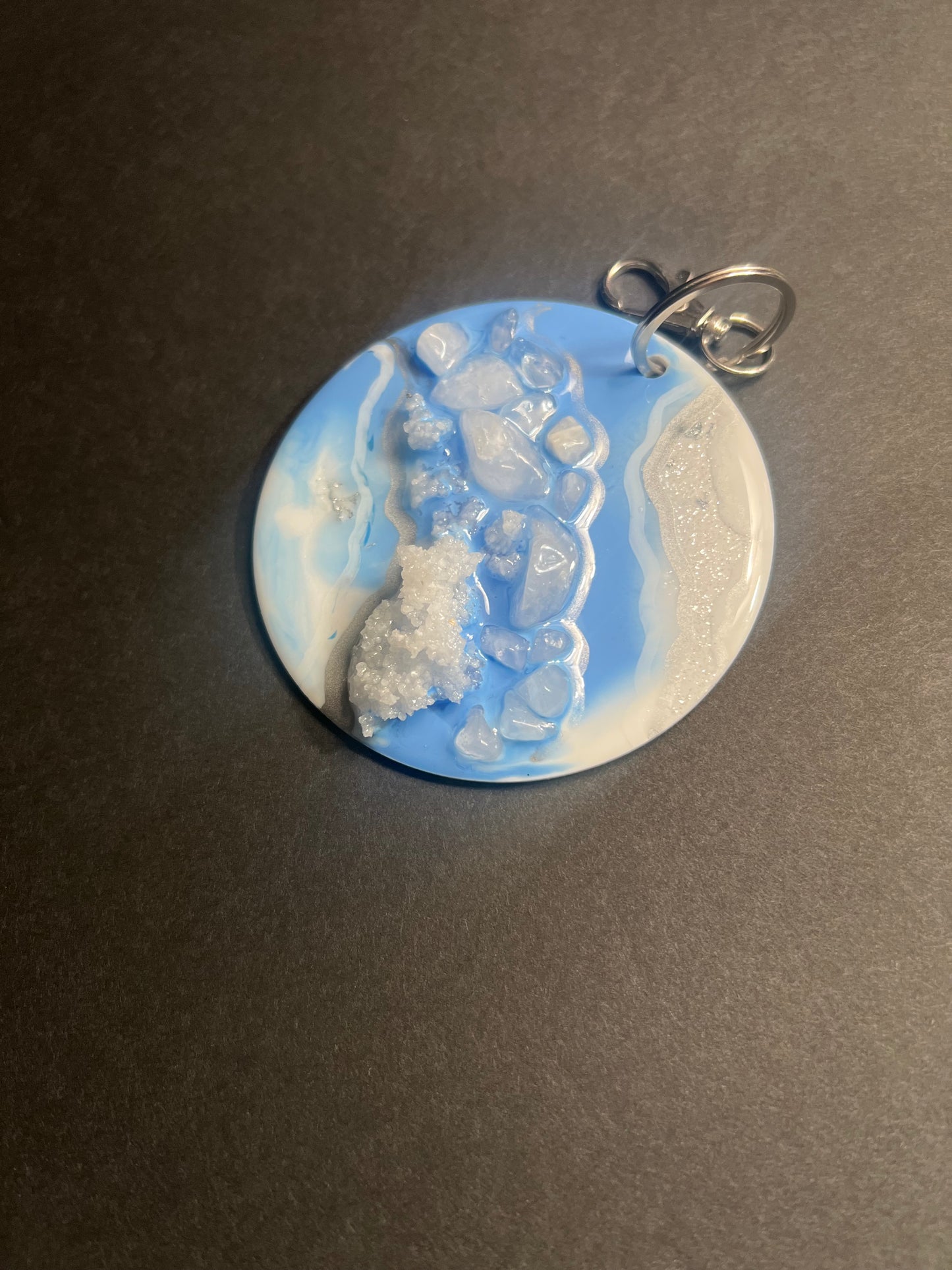 Ocean Me Please Geode Keychain