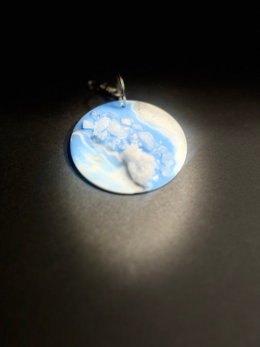 Ocean Me Please Geode Keychain