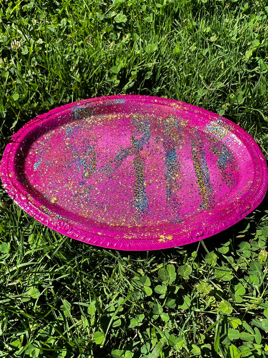 Pink Leopard Rainbow multipurpose tray